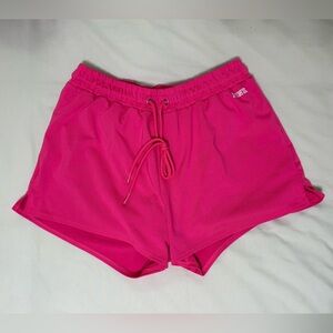 med hot pink PINK running shorts💖